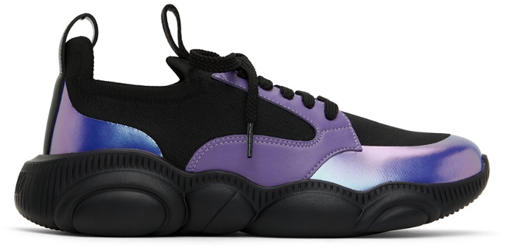 Photo: Moschino Purple & Black Teddy Sneakers