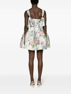 ZIMMERMANN - Floral Print Linen And Silk Blend Mini Dress