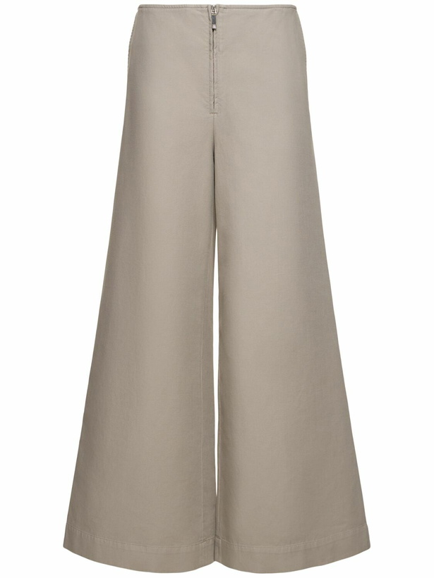 Photo: TOTEME Zipped Organic Cotton Wide Pants