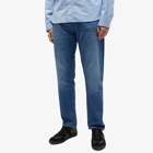 Valentino Men's Straight Leg Jean in Medium Blue Denim