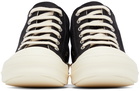 Rick Owens Drkshdw Black Doeskin Low Sneakers