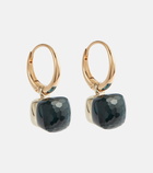 Pomellato - Nudo 18kt rose gold and white gold earrings with blue topaz