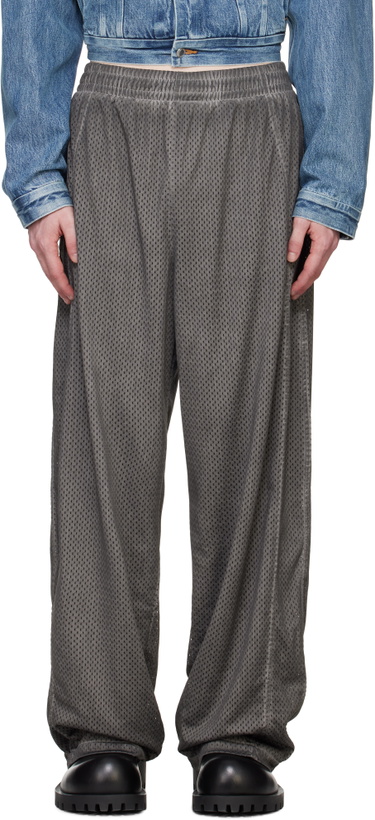 Photo: Alexander Wang Gray Perforated Mesh Track Pants