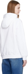 Casablanca Off-White Crystal Warped Logo Hoodie