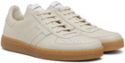 TOM FORD Beige Smoothe Leather Radcliffe Sneakers