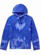 Polo Ralph Lauren - Logo-Embroidered Tie-Dyed Cotton-Jersey Hoodie - Blue