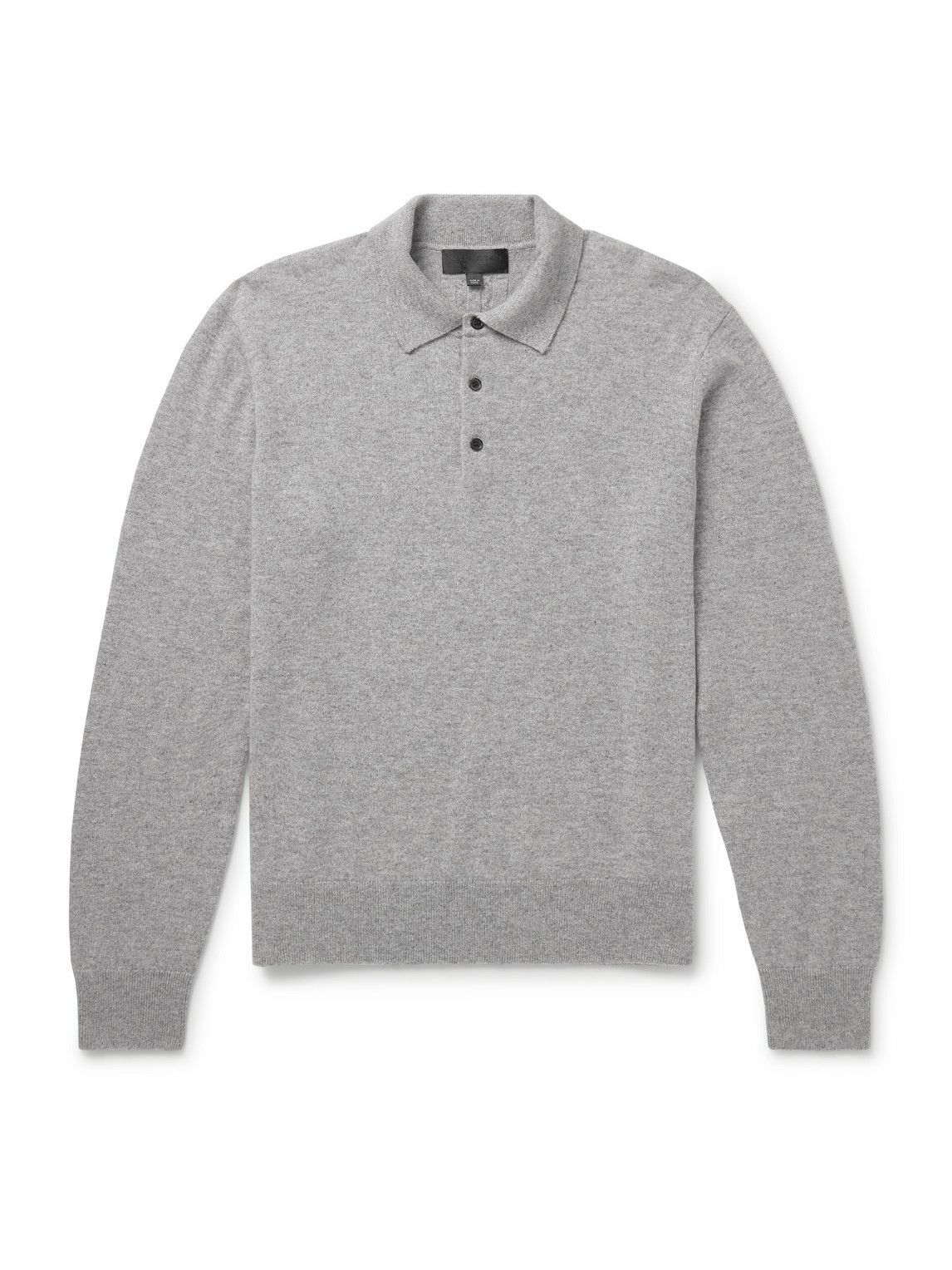 Nili Lotan - Jovan Cashmere Polo Shirt - Gray