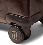 Berluti - Formula 1004 Scritto Leather Rolling Suitcase - Men - Dark brown