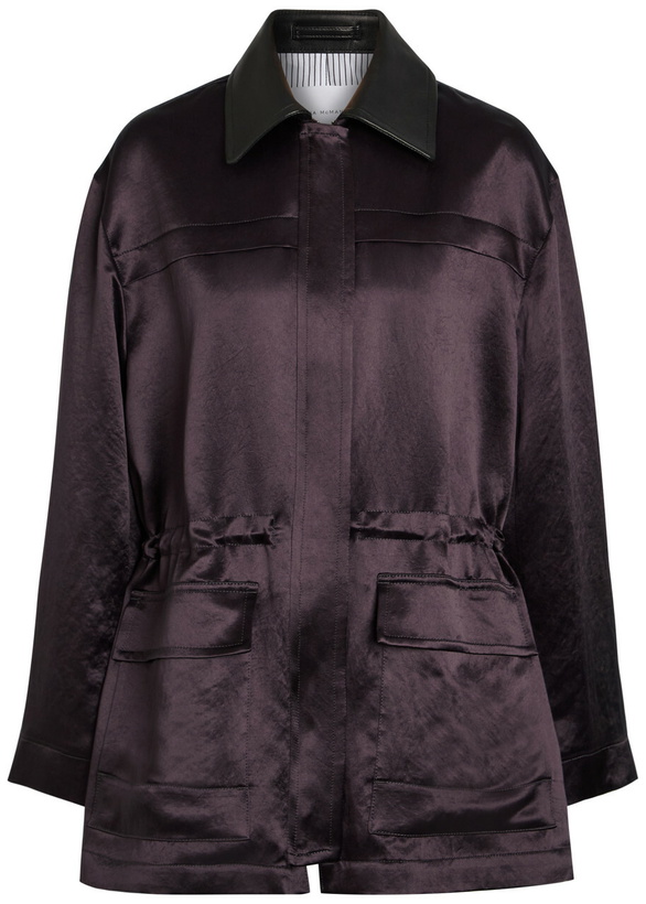 Photo: Maria Mcmanus Drawstring Satin Parka Plum