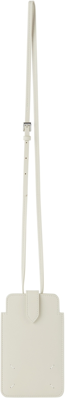 Maison Margiela Off-White Leather Phone Pouch