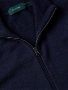 Incotex - Virgin Wool Zip-Up Cardigan - Blue