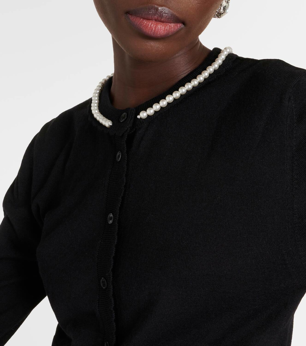 Simone Rocha Beaded wool and silk cardigan Simone Rocha