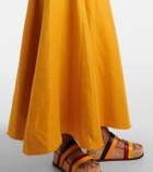 Gabriela Hearst Ranya puff-sleeve linen twill maxi dress