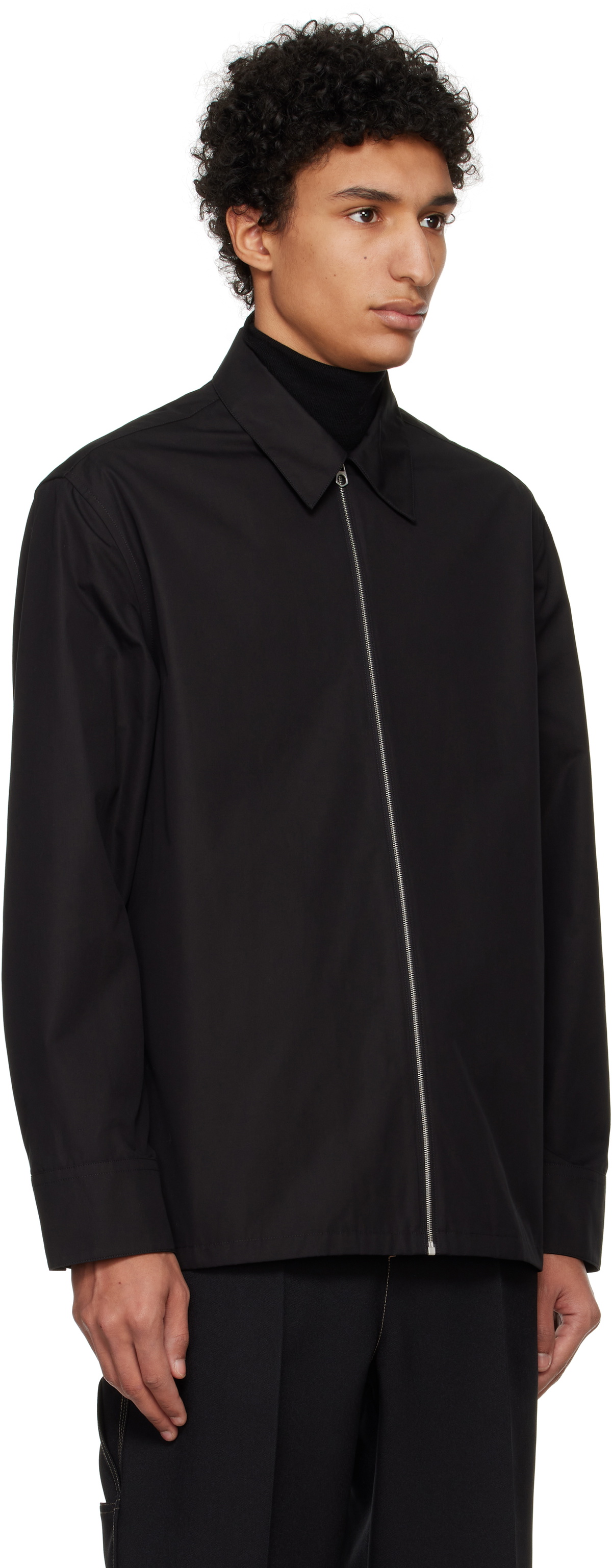 Jil Sander Black Zip Shirt