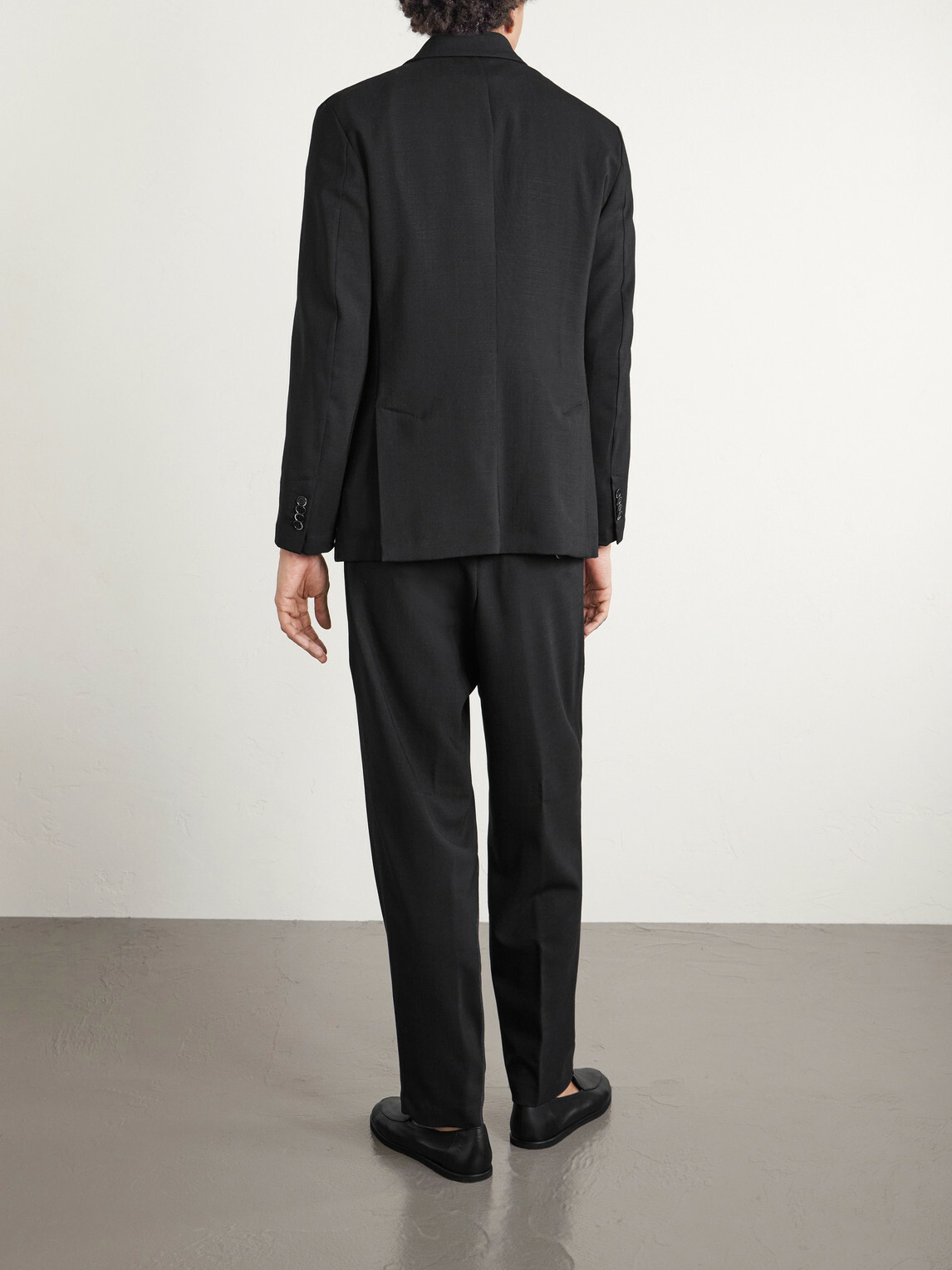 Barena - Double-Breasted Virgin Wool Suit Jacket - Black