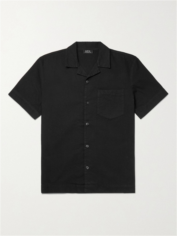 Photo: A.P.C. - Camp-Collar Cotton Shirt - Black
