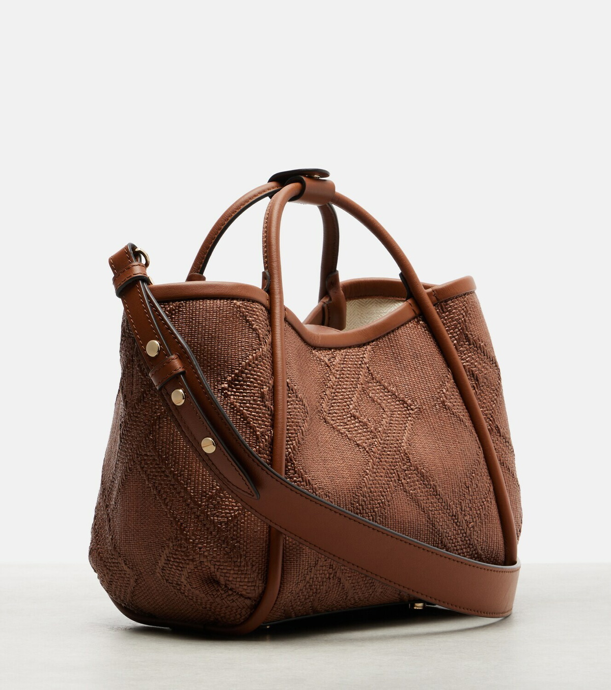 Max Mara Marin Small leather-trimmed top-handle bag