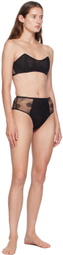 Fleur du Mal Black Bouquet Briefs