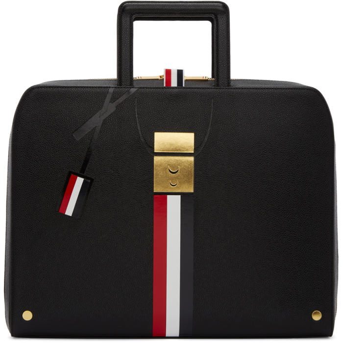 Photo: Thom Browne Black Trompe LOeil Mr. Thom Folio Briefcase