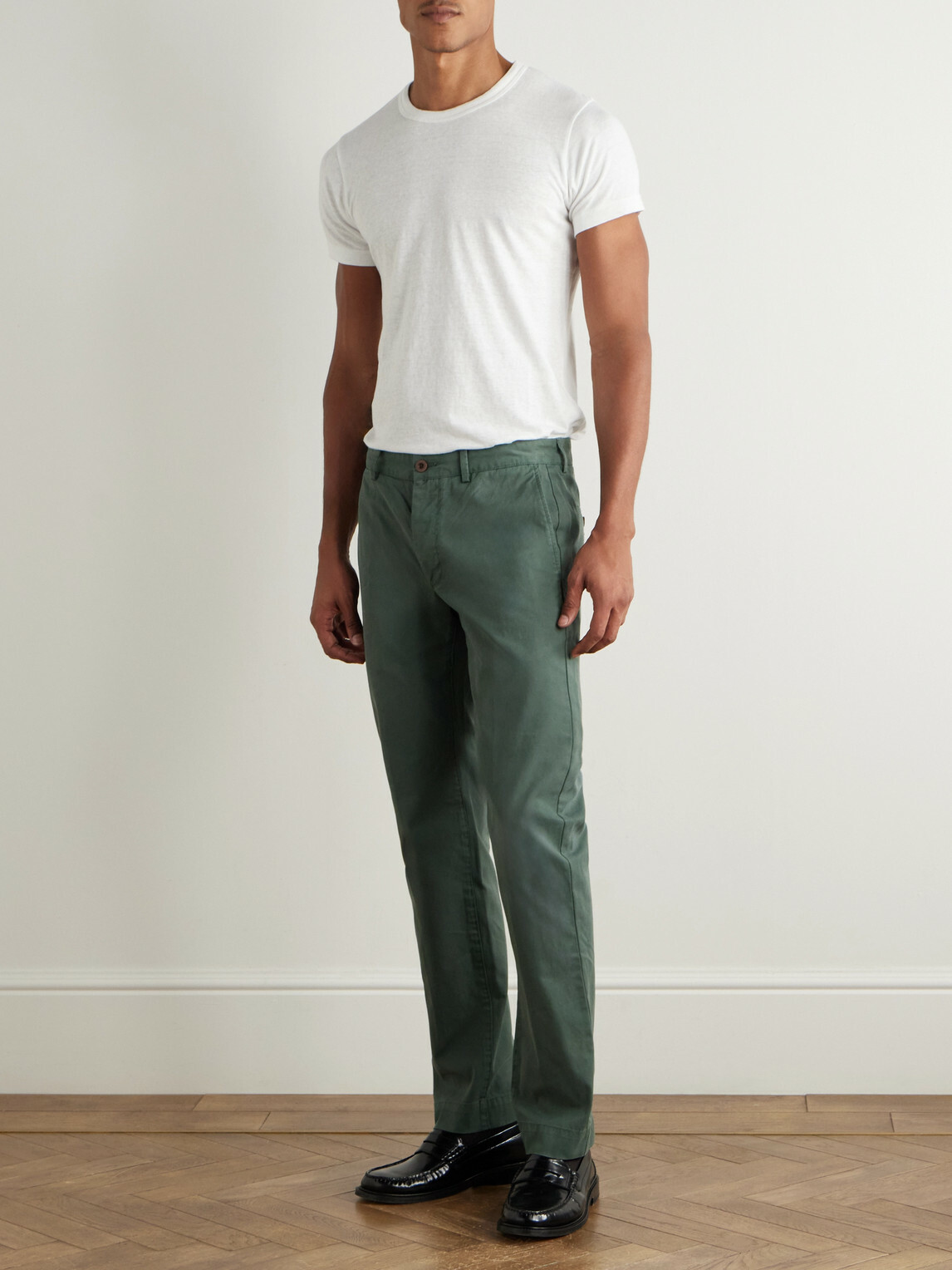 Sid Mashburn - Field Straight-Leg Garment-Dyed Cotton-Twill Trousers - Green