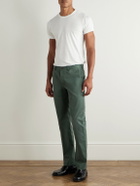 Sid Mashburn - Field Straight-Leg Garment-Dyed Cotton-Twill Trousers - Green