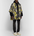 Balenciaga - Oversized Camouflage-Print Brushed Cotton-Twill Shirt - Men - Gray