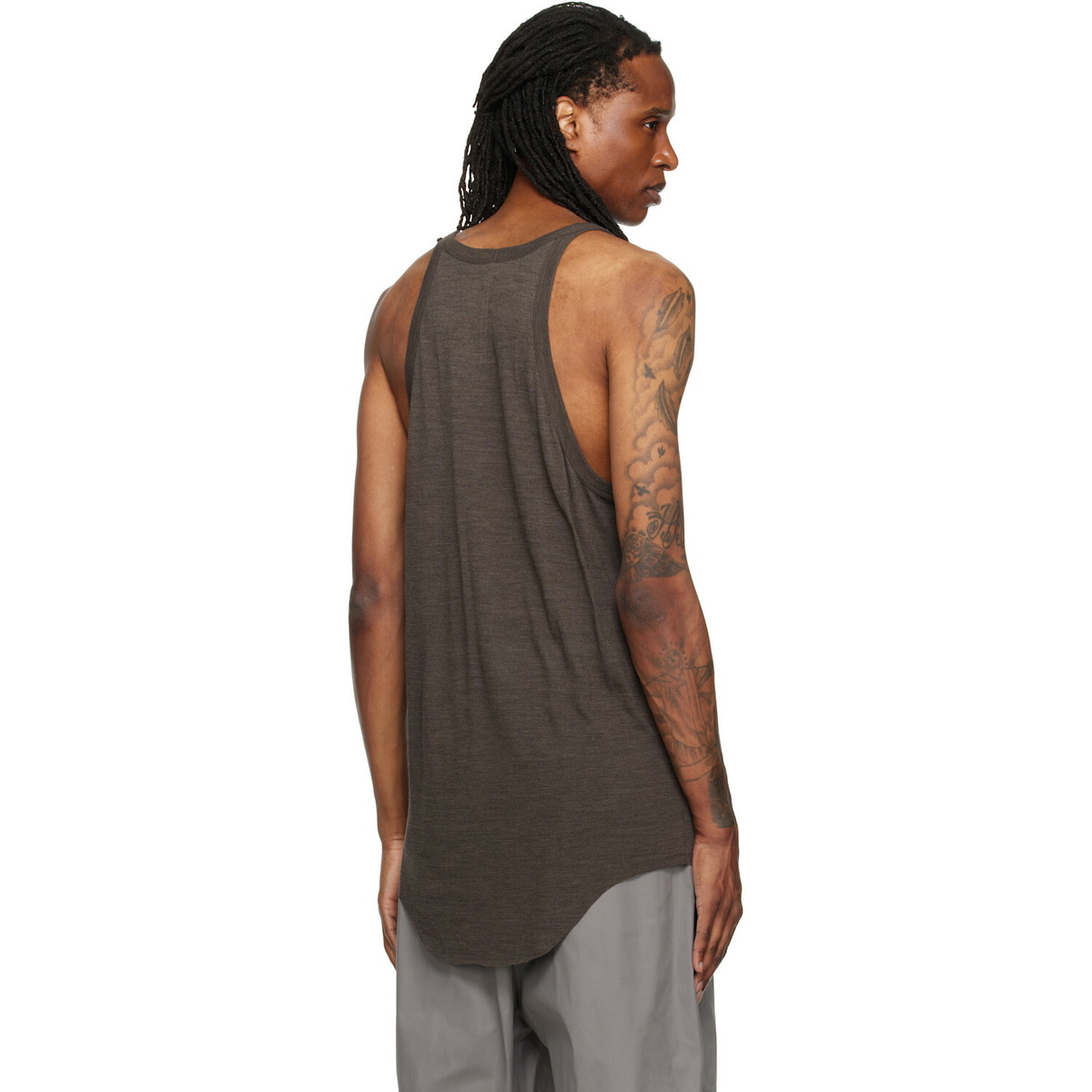 Rick Owens Gray Tower Pony Tank Top