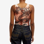 Jean Paul Gaultier Women's Safe Sex Mesh Sleeveless Top in Nude/Brown/Black