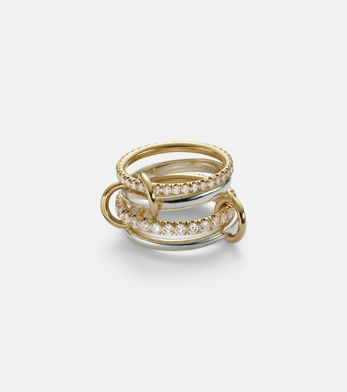 Spinelli Kilcollin Halley 18kt gold and sterling silver ring with diamonds