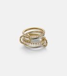 Spinelli Kilcollin Halley 18kt gold and sterling silver ring with diamonds