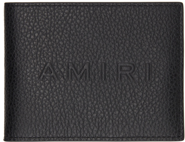 Photo: AMIRI Black Pebbled Logo Wallet