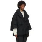 Fumito Ganryu Black Down Lapelled Coat