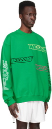 We11done Green Cotton Sweatshirt