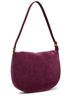 Savette Tondo Small Suede Shoulder bag - Plum - One Size