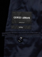 Giorgio Armani - Double-Breasted Velvet Tuxedo Jacket - Blue