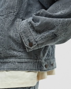 Honor The Gift FLOWER JACQUARD JACKET Grey Mens Denim Jacket