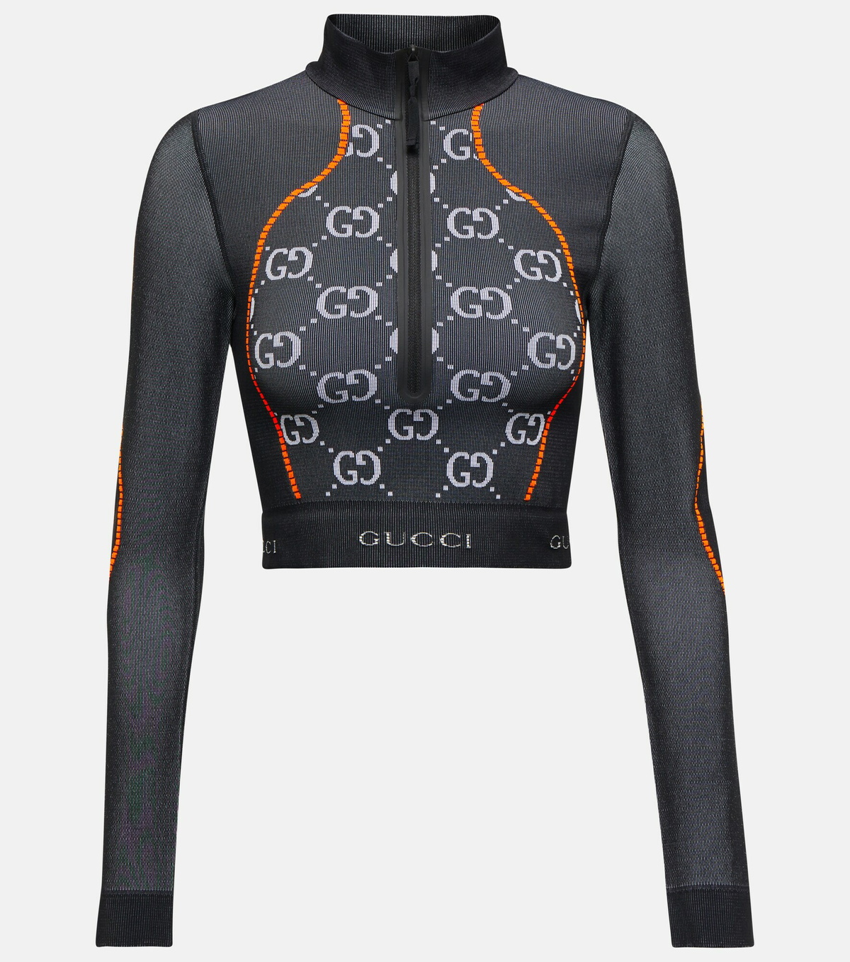 Gucci - GG cropped jersey top Gucci