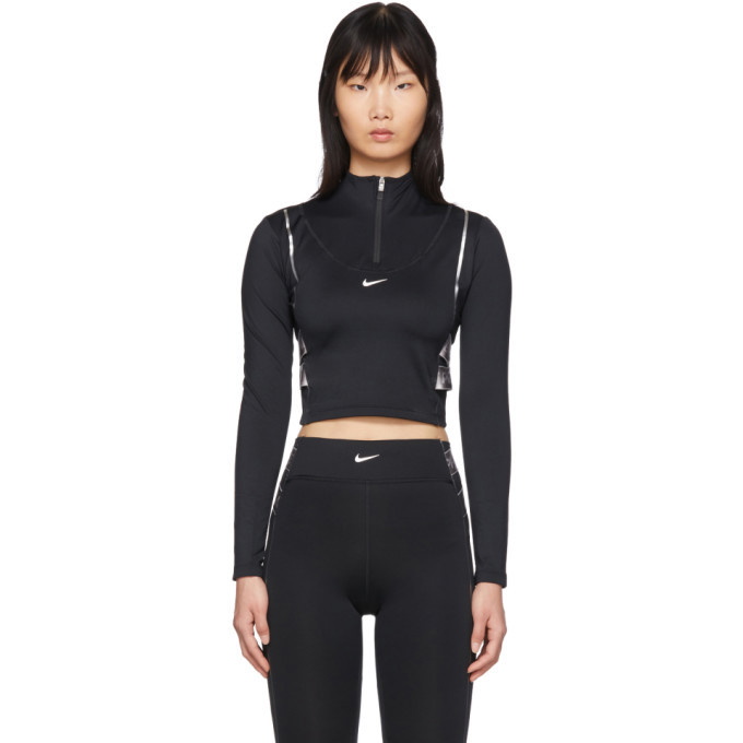 Photo: Nike Black HyperWarm Half-Zip Pullover