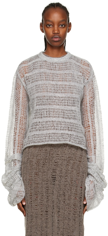 Photo: VITELLI Gray Extended Sleeve Sweater