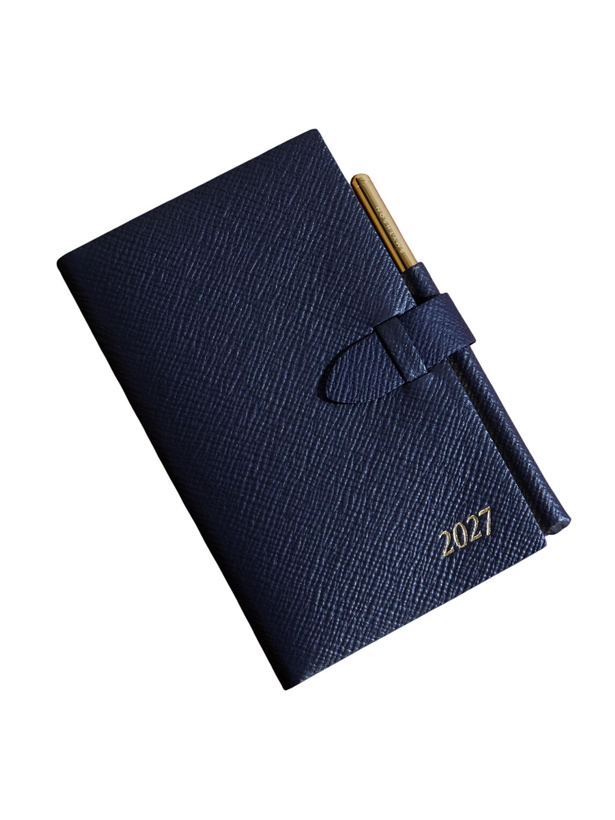 Photo: Smythson - 2027 Panama Cross-Grain Leather Diary With Pencil