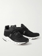 ON - Cloudnova Rubber-Trimmed Mesh Running Sneakers - Black