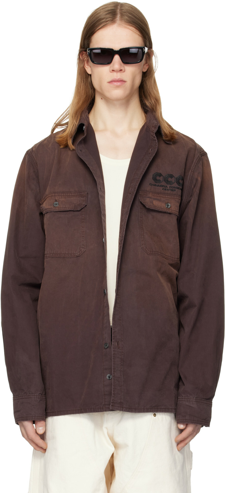 WILLY CHAVARRIA Brown OS LS Workwear Corcoran Overshirt
