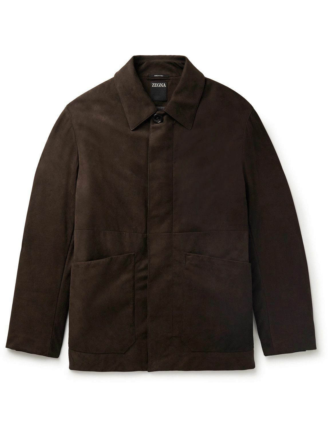 Zegna - Padded Nubuck Coat - Brown Zegna