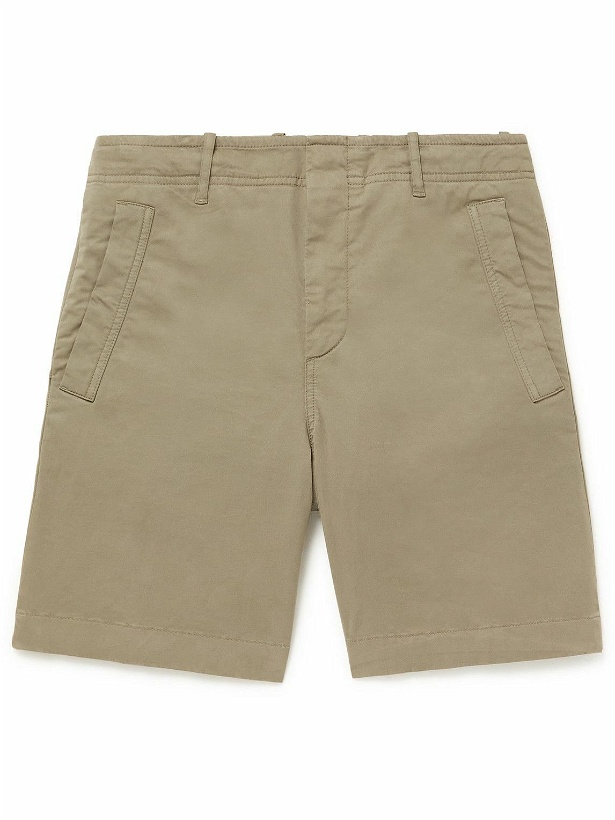 Photo: Dunhill - Straight-Leg Stretch-Cotton Shorts - Brown