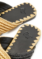 Castañer Prado Raffia Sliders Black
