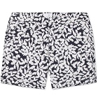 Sunspel - Leaf Mid-Length Printed Shell Swim Shorts - Men - Navy