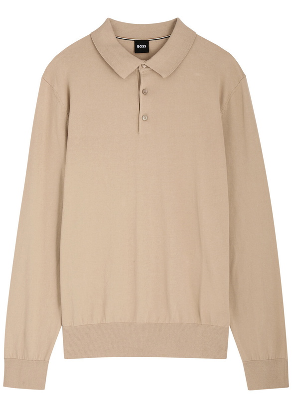 Photo: Boss Cotton Polo Shirt Beige