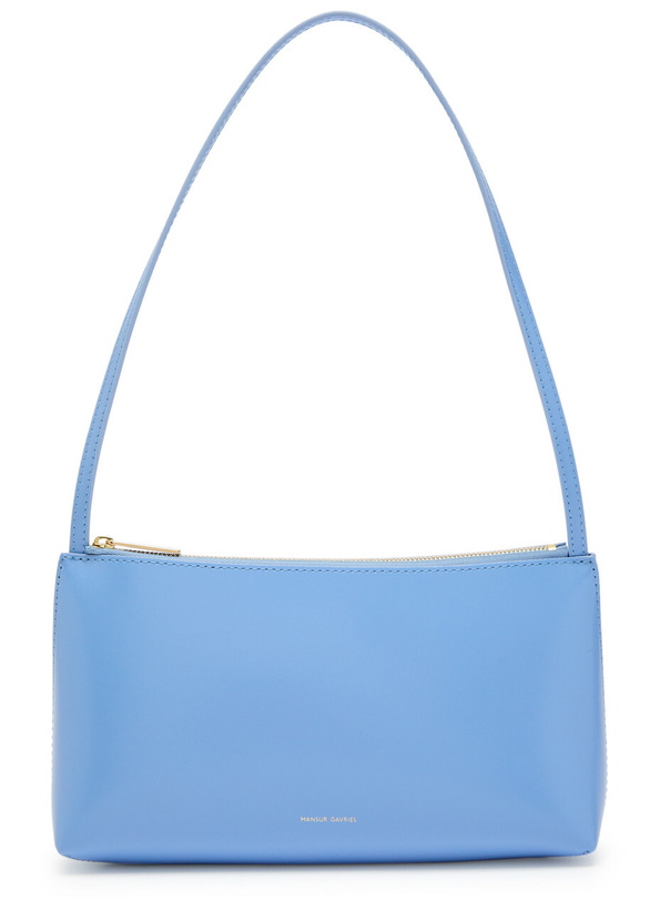 Photo: Mansur Gavriel Gaia Smoothed Leather Shoulder bag - Blue - One Size