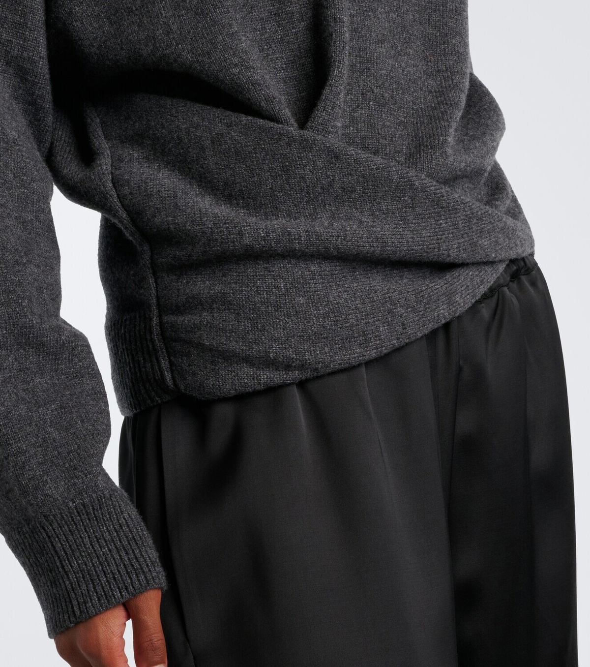 Róhe Draped wool and cashmere turtleneck sweater
