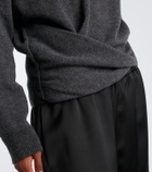 Róhe Draped wool and cashmere turtleneck sweater